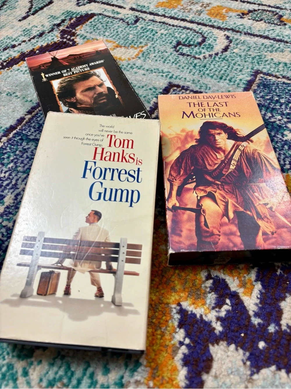 VTG Set of 3: Forrest Gump + Last of the Mohicans + Dances With Wolves VHS tapes